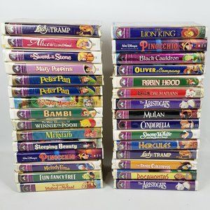 30 VINTAGE DISNEY VHS TAPES MASTERPIECE COLLECTION